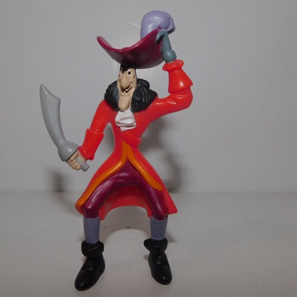 Lot 2 Disney Peter Pan Captain Hook Figures 4" & 6" - Picture 7 of 11